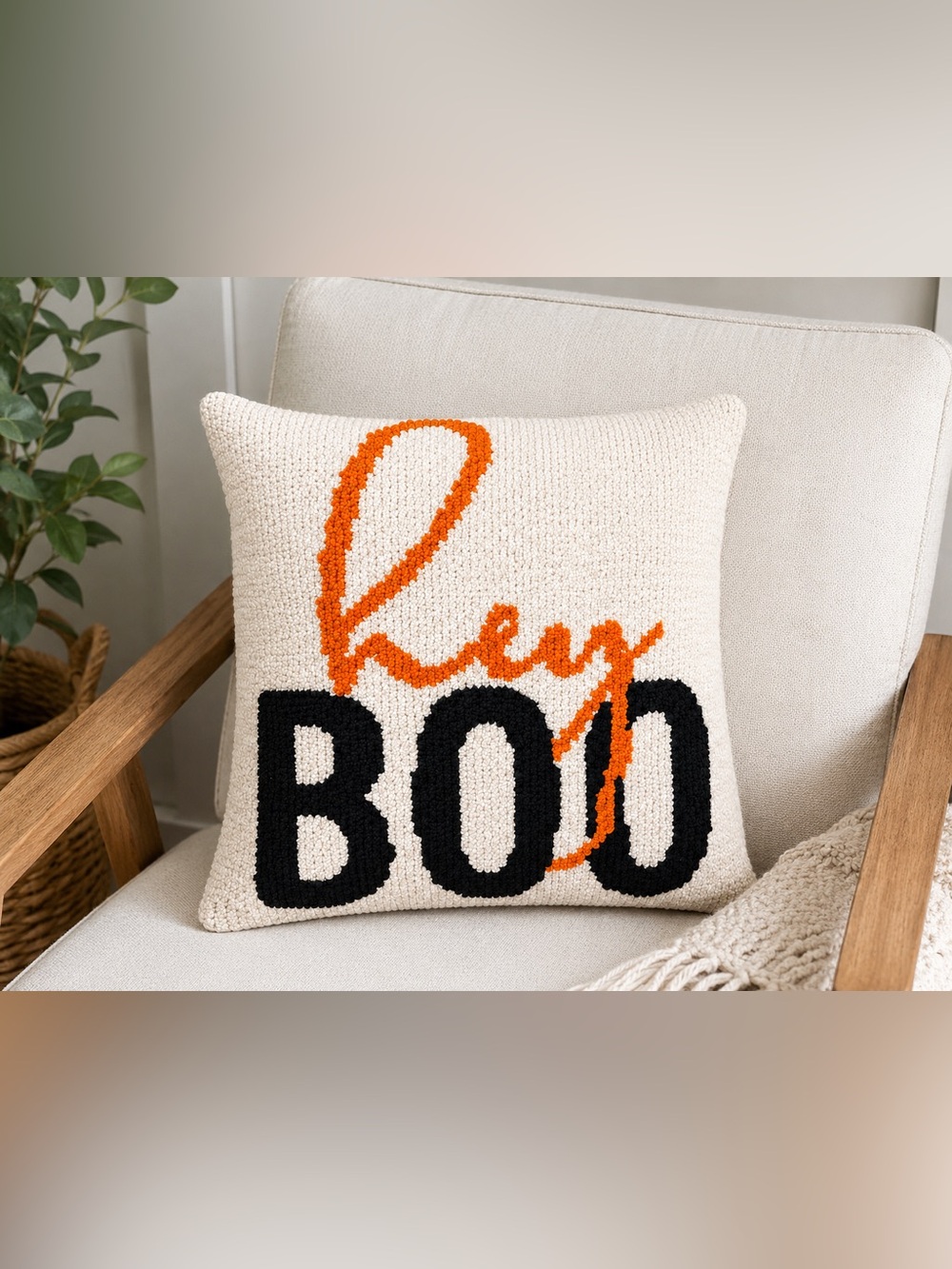 Anthropologie Shiraleah Hey Boo Pillow NWT